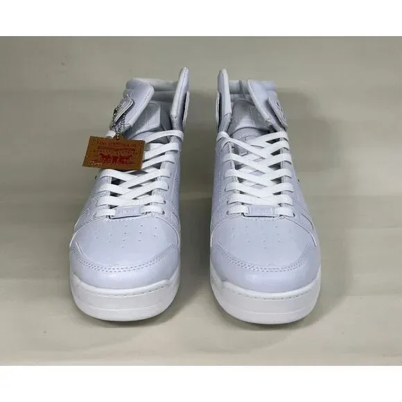 Levi's Women's BB HI UI Fashion High Top Sneakers - White Mono 9.5M - Picture 4 of 8